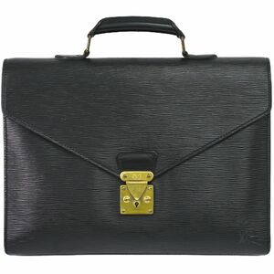 本物 ルイヴィトン LOUIS VUITTON LV セルヴィエット コンセイエ エピ レザー ビジネスバッグ ハンドバッグ ノワール ブラック M54422