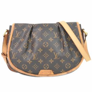 本物 ルイヴィトン LOUIS VUITTON LV メニルモンタン PM モノグラム ショルダーバッグ ポシェット ブラウン M40474