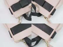 本物 ケイトスペード kate spade リボン 2WAY ショルダーバッグ ハンドバッグ ポシェット レザー ピンク ブラック PXRU6083_画像6