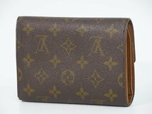 本物 ルイヴィトン LOUIS VUITTON ポルト トレゾールエテュイ パピエ モノグラム 折財布 コンパクトウォレット ブラウン M61202_画像2