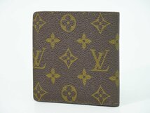 本物 ルイヴィトン LOUIS VUITTON LV ポルトフォイユ マルコ モノグラム 折財布 コンパクトウォレット ブラウン M61675_画像2