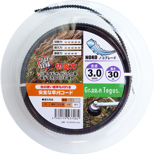 [送料無料] ノコブレード ナイロンコード 3.0mmx30m 8個(1個あたり2110円) ノコギリ形 刈払機 草刈用 ブレード