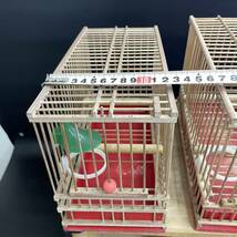 竹籠 鳥籠 手作り メジロ籠 アンティーク 鳥かご3個 ケース付き　竹工芸_画像6