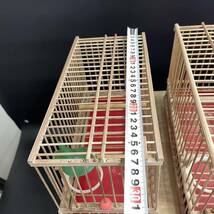 竹籠 鳥籠 手作り メジロ籠 アンティーク 鳥かご3個 ケース付き　竹工芸_画像7