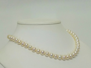 book@ pearl necklace ( lake water )7.5~8.5.* high class * new goods 