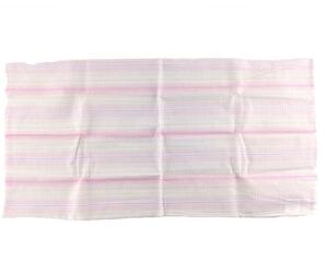 枕カバー 綿100% 消臭 しじら素材 汗臭対策 封筒式 L 63×43cm用 ストライプ柄 ピンク 送料250円