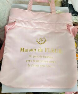 Maison de FLEUR メゾン ド フルール ダブルリボントートバッグ ピンク