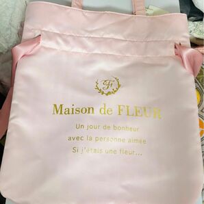 Maison de FLEUR メゾン ド フルール ダブルリボントートバッグ ピンク