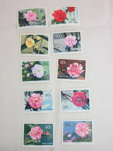 中国切手 / T37 雲南のツバキ 1979 10種完 未使用