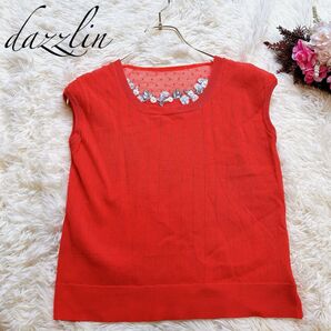 dazzlin トップス ノースリーブ フリーサイズ 花柄 美品