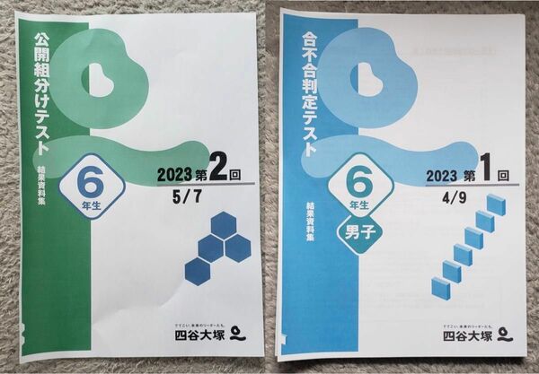 四谷大塚　６年生　組分け　第2回　＋　合不合　判定　テスト　男子　第１回　セット