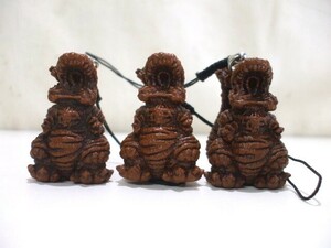 【元気堂】BANDAI バンダイ Godzilla ゴジラ 根付 ストラップ ゴジラ2016 第4形態 東宝 怪獣 3点