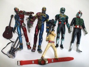 【元気堂】人造人間 キカイダー ハカイダー 仮面ライダー 本郷猛 時計 フィギュア 色々 まとめて 6点 