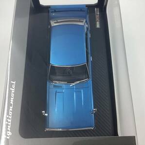 【774J】未使用品 イグニッションモデル 1/18 日産 スカイライン 2000 GT-X GC110 ブルーメタリック Nissan Skyline の画像6