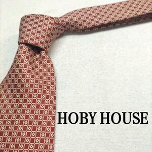 HOBY HOUSE ワインレッド ドット柄 シルク 中古 美品 ネクタイ