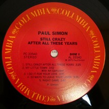 LP5321☆シュリンク/US/Columbia「Paul Simon / Still Crazy After All These Years / PC-33540」_画像4