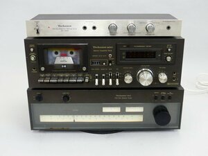 y393 Technics SH-3035 mixing amplifier RS-M50 cassette deck tuner ST-8075 three pcs together 