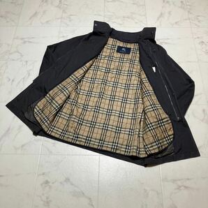 1円〜 極美品 BURBERRY LONDON バーバリーロンドン ジャケット ブルゾン コート ライナー付き ノバチェック Mサイズ ブラック 刺繍ロゴの画像5