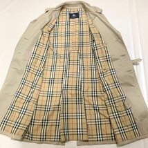 1円〜 美品/希少 BURBERRY LONDON バーバリーロンドン トレンチコート ノバチェック ロング丈 ベージュ ベルト付き 大きいサイズ XL相当_画像5