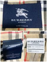 1円〜 美品/希少 BURBERRY LONDON バーバリーロンドン トレンチコート ノバチェック ロング丈 ベージュ ベルト付き 大きいサイズ XL相当_画像9