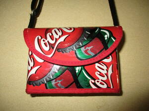 Bg29 liquidation goods Mini bag shoulder .. Mini handmade Coca * Cola 