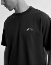 アバクロ Abercrombie&Fitch半袖Tシャツ tx056ブラック_画像4