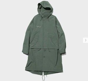 サイズL GU × UNDERCOVER 2WAYオーバーサイズモッズコート OLIVE アンダーカバー