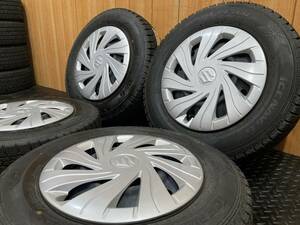 スズキ 純正 アルトエコ スチールホイール 13×4J 4穴 PCD100 グッドイヤー アイスナビ ICENAVI 6 145/80R13 9.9分山 4本 札幌近郊引取OK