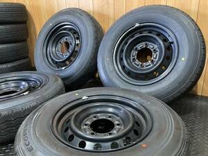 【新車外し】 23年製 ブリヂストン RD613 195/80R15 15×6J 6穴 PCD139.7 4本 ハイエース 札幌近郊引取OK