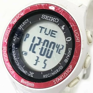 レア SEIKO セイコー PROSPEX アルピニスト アルプスの少女ハイジ コラボ 腕時計 SBEK007 ソーラー デジタル ラウンド Bluetooth 動作OK