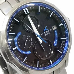 CASIO カシオ OCEANUS オシアナス マンタ 腕時計 OCW-S3000-1 電波ソーラー タフソーラー マルチバンド6 チタン ブルー 軽量 動作確認済