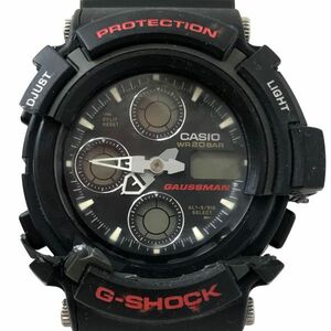 CASIO カシオ G-SHOCK ジーショック GAUSSMAN ガウスマン 腕時計 AW-571-1700 クオーツ アナデジ ブラック カジュアル コレクション 箱付き