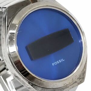 FOSSIL フォッシル 2002 腕時計 JR7795 クオーツ デジタル ラウンド シルバー ブルー コレクション おしゃれ 個性的 シンプル 箱付き