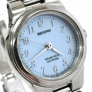 CITIZEN シチズン REGUNO レグノ 腕時計 E031-S028353 ソーラー アナログ ラウンド ブルー シルバー シンプル コレクション 動作確認済み