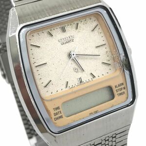 CITIZEN シチズン 腕時計 4-098668 クオーツ ヴィンテージ コレクション コレクター トノー 四角 スクエア アナデジ デジアナ レトロ