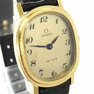 OMEGA オメガ De Ville デビル 腕時計 手巻き ヴィンテージ コレクション コレクター アンティーク 2針 楕円 ゴールド レトロ 動作確認済