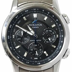 CASIO カシオ OCEANUS オシアナス WAVECEPTOR ウェーブセプター 腕時計 OCW-110TDJ-2 電波ソーラー チタン ネイビー シルバー カレンダー