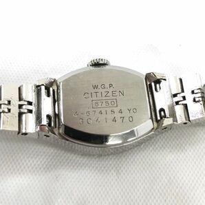 CITIZEN special シチズン スペシャル 腕時計 4-674154 手巻き 23石 カットガラス ブルー グラデ ヴィンテージ コレクション スクエアの画像5