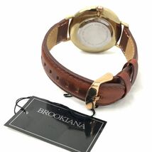 新品 BROOKIANA ブルッキアーナ 腕時計 クオーツ BA3102-RSBLBR アナログ ブラック ゴールド レザー シンプル コレクション おしゃれ_画像5