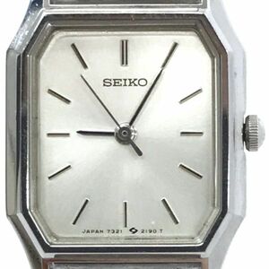 美品 SEIKO セイコー 腕時計 7321-626E クオーツ アナログ スクエア レクタンギュラー シルバー ウォッチ ヴィンテージ コレクション