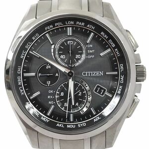 CITIZEN シチズン ATTESA アテッサ Eco-Drive エコドライブ 腕時計 AT8040-57E 電波ソーラー クロノグラフ カレンダー チタン 動作確認済