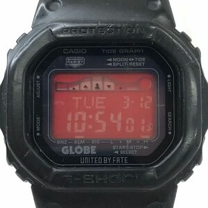 CASIO カシオ G-SHOCK ジーショック GLOBE コラボ 腕時計 Bluetooth GRX-5600GE-1JR ソーラー デジタル スクエア レッド 動作確認済み