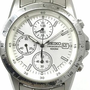 SEIKO セイコー 腕時計 SBTQ039 7T92-0DW0 クオーツ アナログ ラウンド シルバー クロノグラフ カレンダー 箱付 電池交換済み 動作確認済み