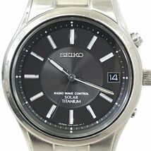 SEIKO セイコー SPIRIT スピリット 腕時計 SBTM113 電波ソーラー アナログ ラウンド TITANIUM チタン ウォッチ コレクション 動作確認済み_画像1