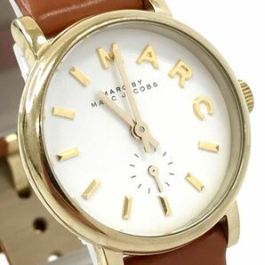 Marc by Marc Jacobs マークバイマークジェイコブス 腕時計 MBM1317 クオーツ アナログ ラウンド ホワイト ゴールド 電池交換済 動作確認済の画像1