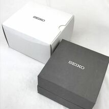 SEIKO セイコー KINETIC キネティック 腕時計 5J21-0A10 自動巻き ラウンド オートリレー シルバー ネイビー 箱付き 動作確認済み_画像6
