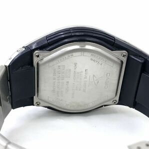 CASIO カシオ WAVECEPTOR ウェーブセプター 腕時計 WV-100J 電波ソーラー ラウンド コレクション デジタル シルバー 動作確認済みの画像6