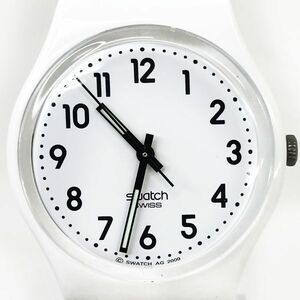 新品 Swatch スウォッチ JUST WHITE ジャストホワイト 腕時計 GW151 クオーツ コレクション コレクター シンプル 電池交換済 動作確認済