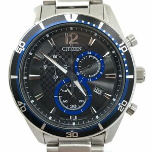 CITIZEN シチズン Eco-Drive エコドライブ 腕時計 VO10-6741F H500-S061083 電波ソーラー アナログ ラウンド ブラック クロノグラフ 動作OK