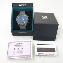 新品 SEIKO セイコー WIRED ワイアード TOKYO SORA トウキョウ ソラ 腕時計 AGAT453 クオーツ クロノグラフ ブルー カレンダー 動作OK 箱付_画像6